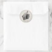 FLomm Daumen Runder Aufkleber (Tasche)