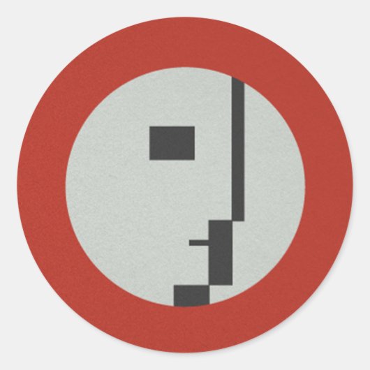 FLomm Heroes: D’EVOCATUR! Runder Aufkleber (Vorderseite)