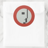 FLomm Heroes: D’EVOCATUR! Runder Aufkleber (Tasche)