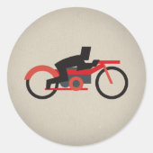 FLomm Heroes: LETHERHED! Runder Aufkleber (Vorderseite)