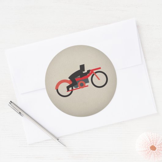 FLomm Heroes: LETHERHED! Runder Aufkleber (Umschlag)