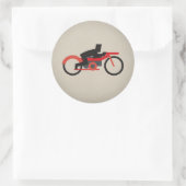 FLomm Heroes: LETHERHED! Runder Aufkleber (Tasche)