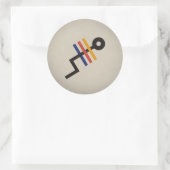 FLomm Heroes: TRÊS! Runder Aufkleber (Tasche)