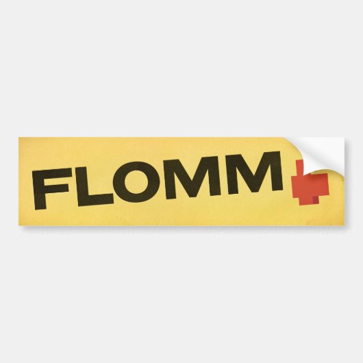 FLOMM positavo auf Gelb Autoaufkleber (Vorne)