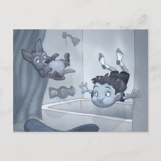 "Flooding the House" Postkarte (Vorderseite)