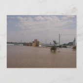 floodwaters in Burlington, Iowa 2019 Postkarte (Vorderseite)
