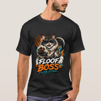 Floof Boss Lustiges Fluffiges Katze T-Shirt | Cool