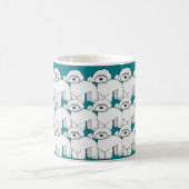 Floofy Welpen-Muster Kaffeetasse (Mittel)