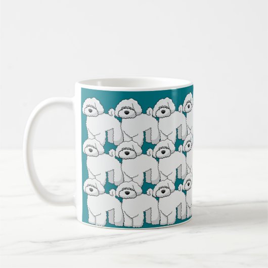 Floofy Welpen-Muster Kaffeetasse (Links)