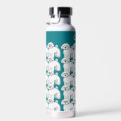 Floofy White Puppy Pattern Personalisiert Trinkflasche (Rechts)
