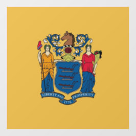 Floor Decal mit der Flagge von New Jersey, USA Bodenaufkleber
