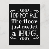 Floor Hug Funny Postkarte (Vorderseite)