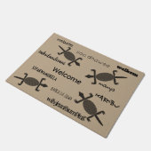 Floor Mat - Willkommen, Karibu, Manya Fußmatte (Schrägansicht)