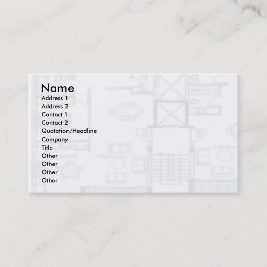 Floor Plan Business Card Visitenkarte (Vorderseite)