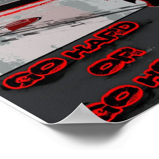 Floorball-Inspiration (Gehen Sie hart oder gehen S Poster (Ecke)