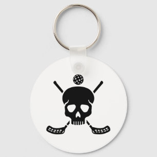 Floorball Schädel Schlüsselanhänger