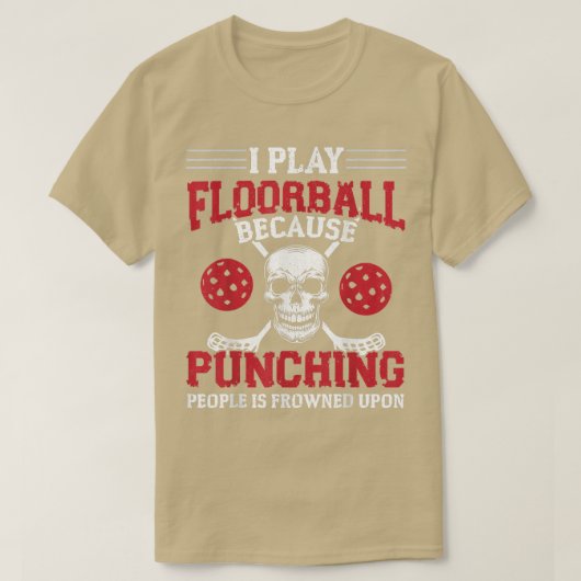 Floorball Skeleton Sprichwort T - Shirt (Design vorne)