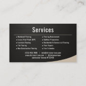 Flooring Installation Metallic Visitenkarte (Rückseite)