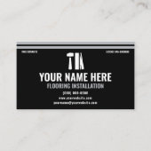 Flooring Installation Professional Black & Silver Visitenkarte (Vorderseite)