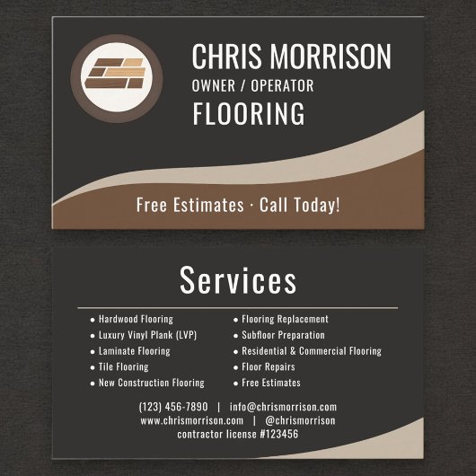 Flooring Installation Professional Visitenkarte