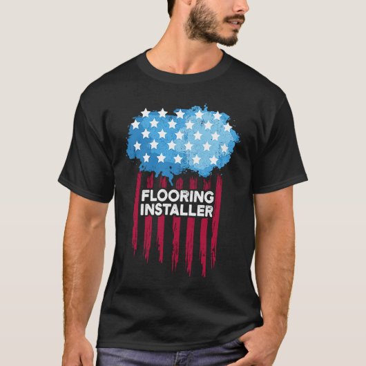 Flooring Installer Contractor US Working Floor Ins T-Shirt (Vorderseite)