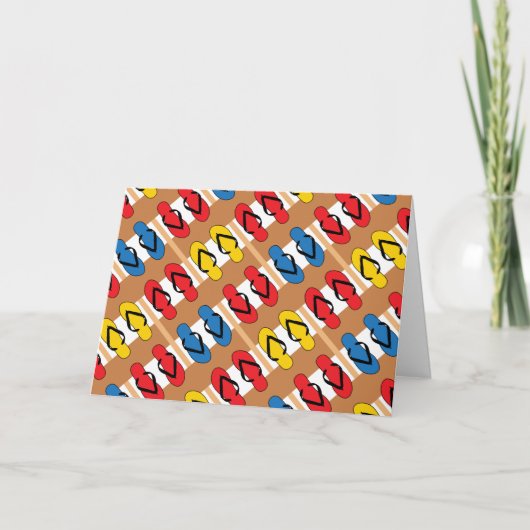 Flop Flops primäre Farbstreifenkarte kippen Karte (Vorderseite)