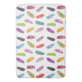 Flop-Muster gedreht | Jegliche Hintergrundfarbe Badematte (Vorderseite Vertikal)