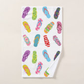 Flop-Muster gedreht | Jegliche Hintergrundfarbe Badhandtuch Set (Handtuch)