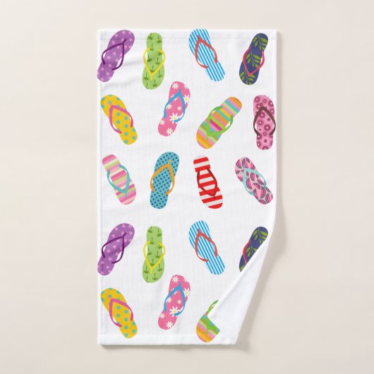 Flop-Muster gedreht | Jegliche Hintergrundfarbe Badhandtuch Set (Handtuch)