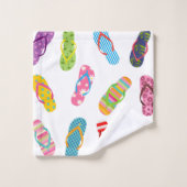 Flop-Muster gedreht | Jegliche Hintergrundfarbe Badhandtuch Set (Waschlappen)