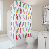 Flop-Muster gedreht | Jegliche Hintergrundfarbe Duschvorhang (Beispiel)