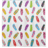 Flop-Muster gedreht | Jegliche Hintergrundfarbe Duschvorhang (Vorderseite)