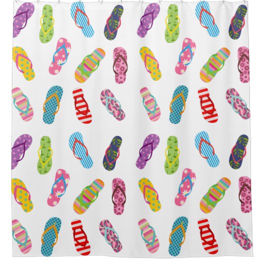Flop-Muster gedreht | Jegliche Hintergrundfarbe Duschvorhang (Vorderseite)