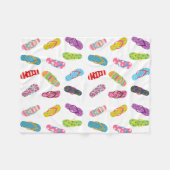 Flop-Muster gedreht | Jegliche Hintergrundfarbe Fleecedecke (Vorderseite (Horizontal))