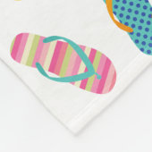 Flop-Muster gedreht | Jegliche Hintergrundfarbe Fleecedecke (Ecke)