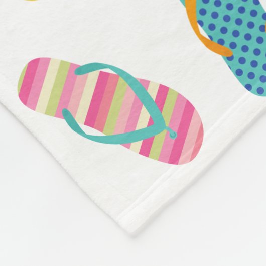 Flop-Muster gedreht | Jegliche Hintergrundfarbe Fleecedecke (Ecke)