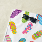 Flop-Muster gedreht | Jegliche Hintergrundfarbe Strandtuch (Beispiel)