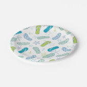 Flop-Muster gedreht Pappteller (Schrägansicht)