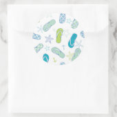 Flop-Muster gedreht Runder Aufkleber (Tasche)