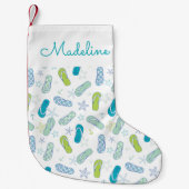 Flop-Muster Umgedreht| Name hinzufügen Kleiner Weihnachtsstrumpf (Vorderseite)
