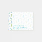 Flop-Muster Umgedreht| Name hinzufügen Post-it Klebezettel (Vorderseite)