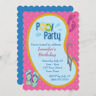  Flop Pool Party Geburtstag Einladung