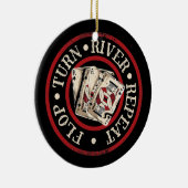 Flop Turn River Repeat Poker Player Card Game Keramik Ornament (Rechts)