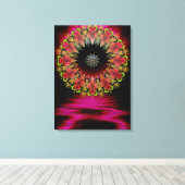Flopenana Psychedelic Liebe Art Wrapped Canvas Leinwanddruck (Insitu (Holzboden))