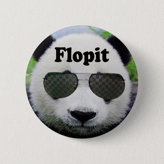 Flopit Knopf (Panda) Button (Vorderseite)