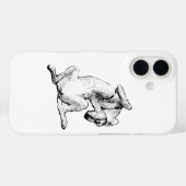 Flopped & Fabulous – Dog Line Art Phone Case (Rückseite (Horizontal))