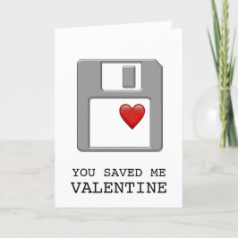 Floppy Disc Heart Valentine Computer Engineer Geek Feiertagskarte