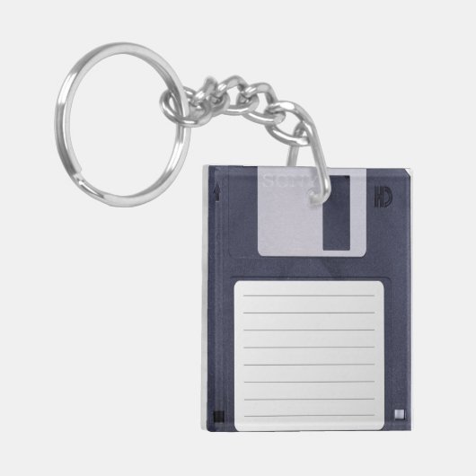 Floppy Disk Schlüsselanhänger (Vorderseite links)
