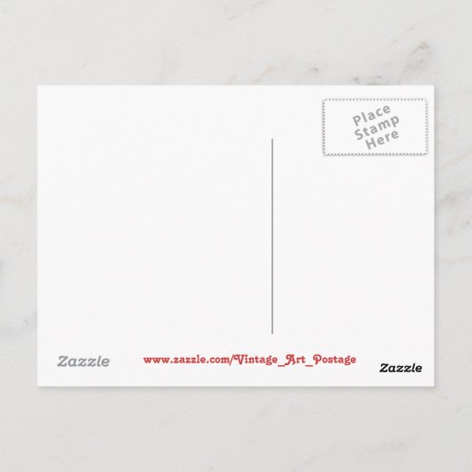 Floppy Hat Girl Postcard Postkarte (Rückseite)