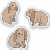 Floppy Oared Bundnies Aufkleber (Vorderseite)